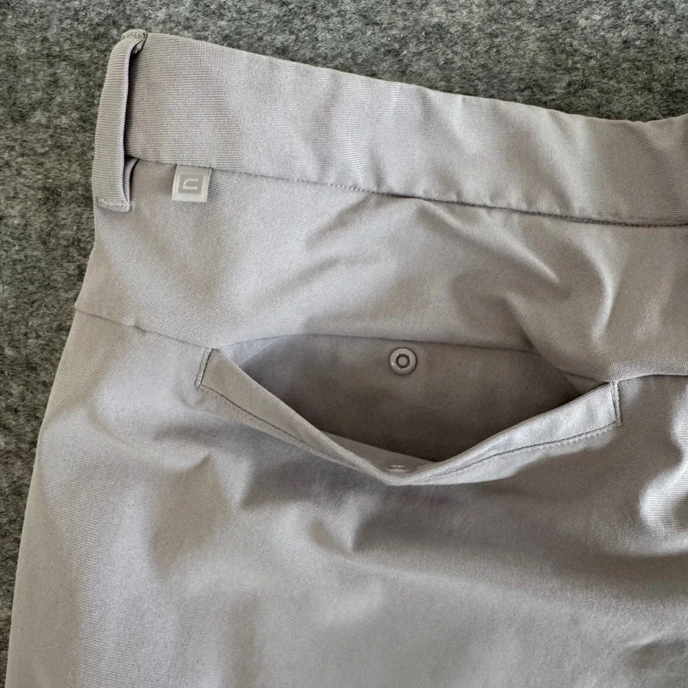 CRZ YOGA 38x30 Light Gray Technical Travel Tapered‎ Trousers Men's Golf Pants